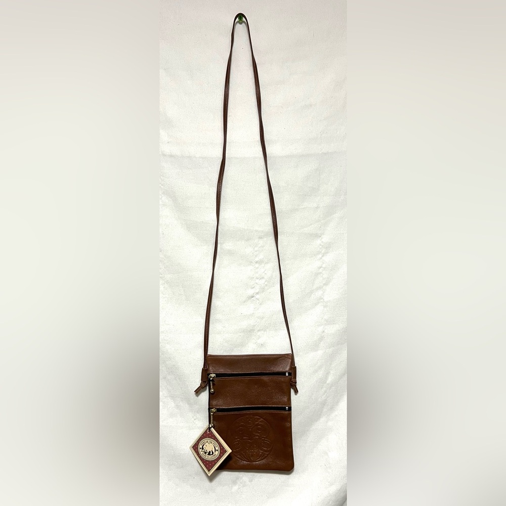 NWT Spirit of the Wild Bill Helin Designed Leather Native Crossbody Travel Bag - Picture 2 of 12